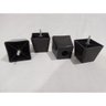 Kit 4 Pés para Sofa Rack Estofados Modelo Cadency Preto Trapézio Alt 6 Cm - 2