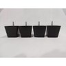 Kit 4 Pés para Sofa Rack Estofados Modelo Cadency Preto Trapézio Alt 6 Cm - 4