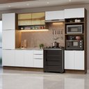 Ver imagem 1 de Armário de Cozinha Completa 330cm Rustic/Branco Stella Madesa 03