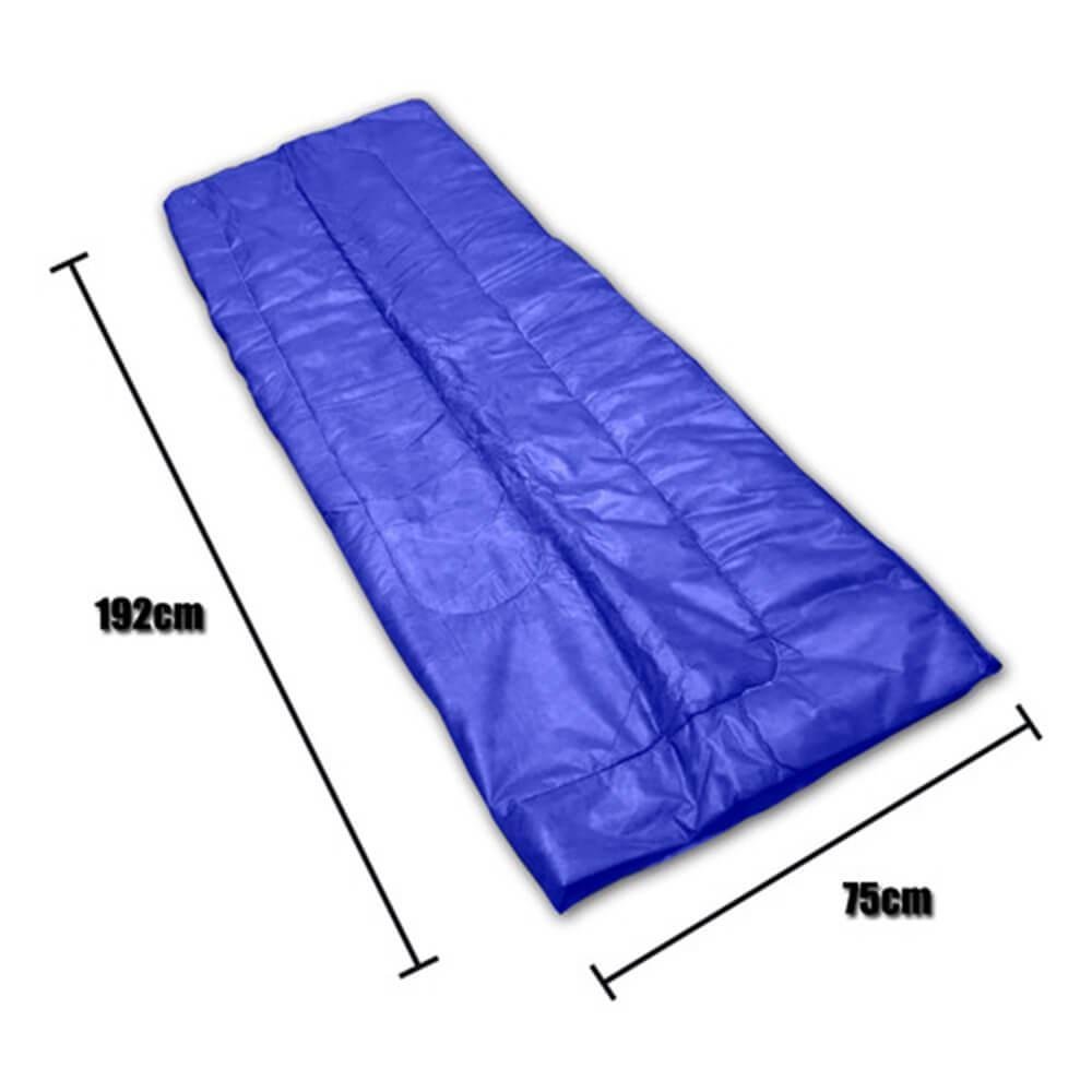 Kit 2 Sacos de Dormir FA Colchões Colchonete Acampamento Camping Solteiro 192x75cm Azul/Verde 8161 - 2