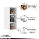 Ver imagem 4 de Nicho Adega 3 Garrafas Hazy Móvel Vertical Mdp/bp Branco G96 - Gran Belo