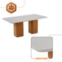 Ver imagem 5 de Mesa de Jantar Eloise 180cm Tampo Mdf 6 Cadeiras Moderna Tork /nat/off/serig. Off