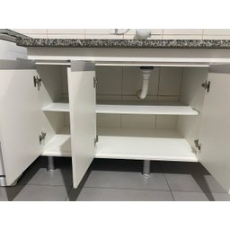 Gabinete em Mdf15mm Ideal para Pia de 2m Branco Fosco - 4