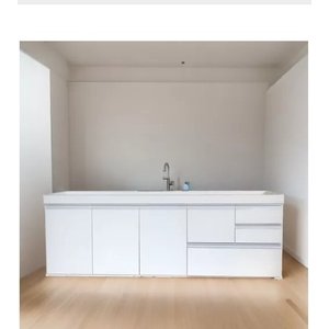 Gabinete em Mdf15mm Ideal para Pia de 2m Branco Fosco