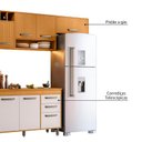 Ver imagem 7 de Cozinha Compacta Malta 4 Peças Freijó Ripado e Off Acetinado - Pallazio