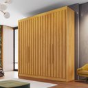 Ver imagem 1 de Guarda Roupa 4 Portas Potente com Espelho 100% Mdf Peroba - Móveis Europa