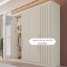 Guarda Roupa 4 Portas Potente com Espelho 100% Mdf Peroba - Móveis Europa - 4