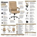 Ver imagem 6 de Poltrona Presidente Luxo c/ Mola Ensacada – Cor Fendi - 30061