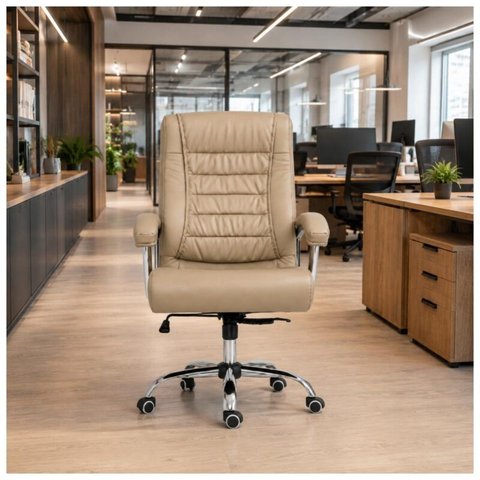 Poltrona Presidente Luxo c/ Mola Ensacada – Cor Fendi - 30061