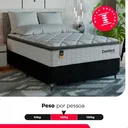 Ver imagem 6 de Cama Box Viúva + Colchão Comfort Class Pillow Top 128x188 Branco/suede Preto