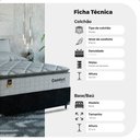 Ver imagem 3 de Cama Box Viúva + Colchão Comfort Class Pillow Top 128x188 Branco/suede Preto