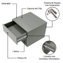 Ver imagem 5 de Mesa de Cabeceira Suspensa Fixa na Parede 1 Gaveta Corrediça Telescópica 1 Nicho - Lh Móveis