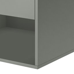 Mesa de Cabeceira Suspensa Fixa na Parede 1 Gaveta Corrediça Telescópica 1 Nicho - Lh Móveis - 8