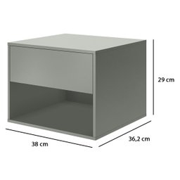 Mesa de Cabeceira Suspensa Fixa na Parede 1 Gaveta Corrediça Telescópica 1 Nicho - Lh Móveis - 4
