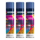 Ver imagem 2 de Tinta Spray 400ml Azul Escuro Uso Geral em Aço Ferro Gesso Couro Cerâmica | Universo | Kit 03 Un