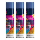 Ver imagem 1 de Tinta Spray 400ml Azul Escuro Uso Geral em Aço Ferro Gesso Couro Cerâmica | Universo | Kit 03 Un