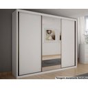Ver imagem 1 de Guarda Roupas 3 Portas de Correr e 6 Gavetas C- Espelho Paradizzo Gold Branco - Novo Horizonte