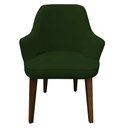 Ver imagem 2 de Poltrona Lorem Suede Verde Pés Chanfrado Tabaco C05 - D'Rossi Poltrona Decorativa;poltrona para Sala