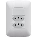 Ver imagem 2 de Conjunto 4x2 com 1 Interruptor Simples e 2 Tomadas Aria