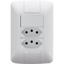 Ver imagem 1 de Conjunto 4x2 com 1 Interruptor Simples e 2 Tomadas Aria