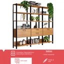 Ver imagem 4 de Estante para Livros Home Office 100% Mdf 2 Portas 2 Gavetas Freijó/preto - Panorama Móveis