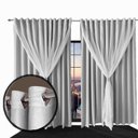 Ver imagem 6 de Cortina para Sala e Quarto Blecaute Lea 4,30 X 2,80 Branco