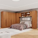 Ver imagem 1 de Guarda-Roupa Modulado 6 Peças 9 Portas 3 Gavetas Texas Marrom/Cinamomo