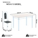 Ver imagem 3 de Conjunto Sala de Jantar com 4 Cadeiras Lara Branco/Preto/Bege