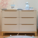 Ver imagem 4 de Cômoda Infantil 6 Gavetas Linha Cozy Branco com Carvalho Quater Móveis