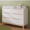 Ver imagem 2 de Cômoda Infantil 6 Gavetas Linha Cozy Branco com Carvalho Quater Móveis