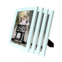 Ver imagem 1 de Kit 4 Porta Retrato 15x21 A5 Acetato Fotos Moldura Aparador Decoração Quadro:branco