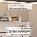 Ver imagem 4 de Quarto Modulado Casal de Canto com Guarda-roupas Maleiro e Cabeceira Alpes Master Luciane Móveis