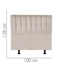 Ver imagem 2 de Cabeceira Estofada Kiara 100cm Solteiro Box Quarto Corino Bege - Ahazzo Móveis