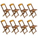 Ver imagem 4 de Kit 2 Conjuntos De Mesa Com 4 Cadeiras De Madeira Dobravel 120X70 Mel - Amarelo