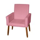 Ver imagem 2 de Poltrona Decorativa Mel Suede Rosa Sky Mobile