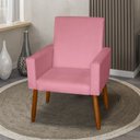 Ver imagem 1 de Poltrona Decorativa Mel Suede Rosa Sky Mobile