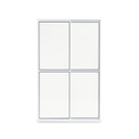 Ver imagem 1 de Porta Sacada 2 Folhas Aluminio Branco C/ Trinco 2,10x1,20