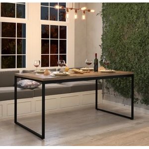 Estilo industrial Mesa Jantar Escritório Carvalho Vintage 1,20m