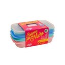 Ver imagem 3 de Conjunto 3 Potes Hermetico Quadrado 500ml Microondas Dup