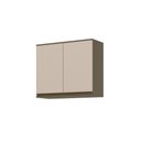 Ver imagem 2 de Aéreo de Cozinha Lora 80cm 2 Portas MDF Marrom Casa 812