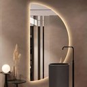 Ver imagem 1 de Espelho Meia Lua 90A X 60L cm - LED 3 Tons