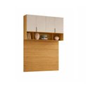 Ver imagem 5 de Ponte Modulada Cabeceira Aérea Casal 4 Portas 150cm 100% MDF Clean Altezza