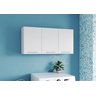 Armário Aéreo Cozinha Lavanderia Quarto 3 Portas 90cm Branco - 4