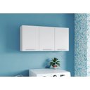 Ver imagem 4 de Armário Aéreo Cozinha Lavanderia Quarto 3 Portas 90cm Branco