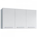Ver imagem 1 de Armário Aéreo Cozinha Lavanderia Quarto 3 Portas 90cm Branco