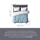 Ver imagem 4 de Cobre Leito Colcha Casal 3 Peças Dupla Face Micro Percal 150 Fios Matelado Mosaico