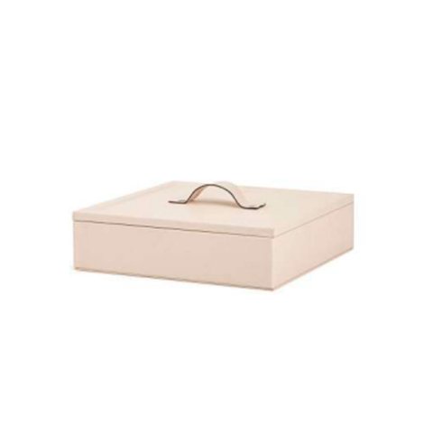 Caixa em Mdf e Pu Alessandra Creme P Mart