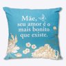 Almofada Fibra Veludo 40X40CM Mãe AMOR Verdadeiro 10064771 Travesseiro Frases Criativas Decorativa - 1