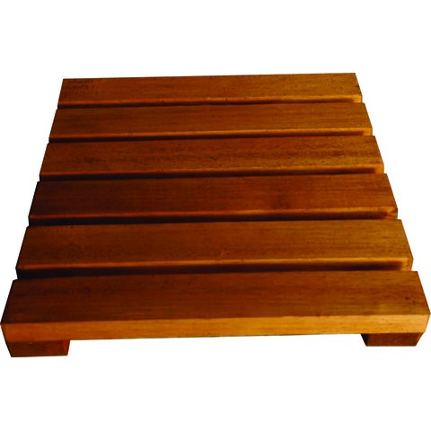 Deck de Madeira Modular 30x30 Cm Réguas 4 Cm com Pintura Neonx:osmocolor Castanheira S Tr