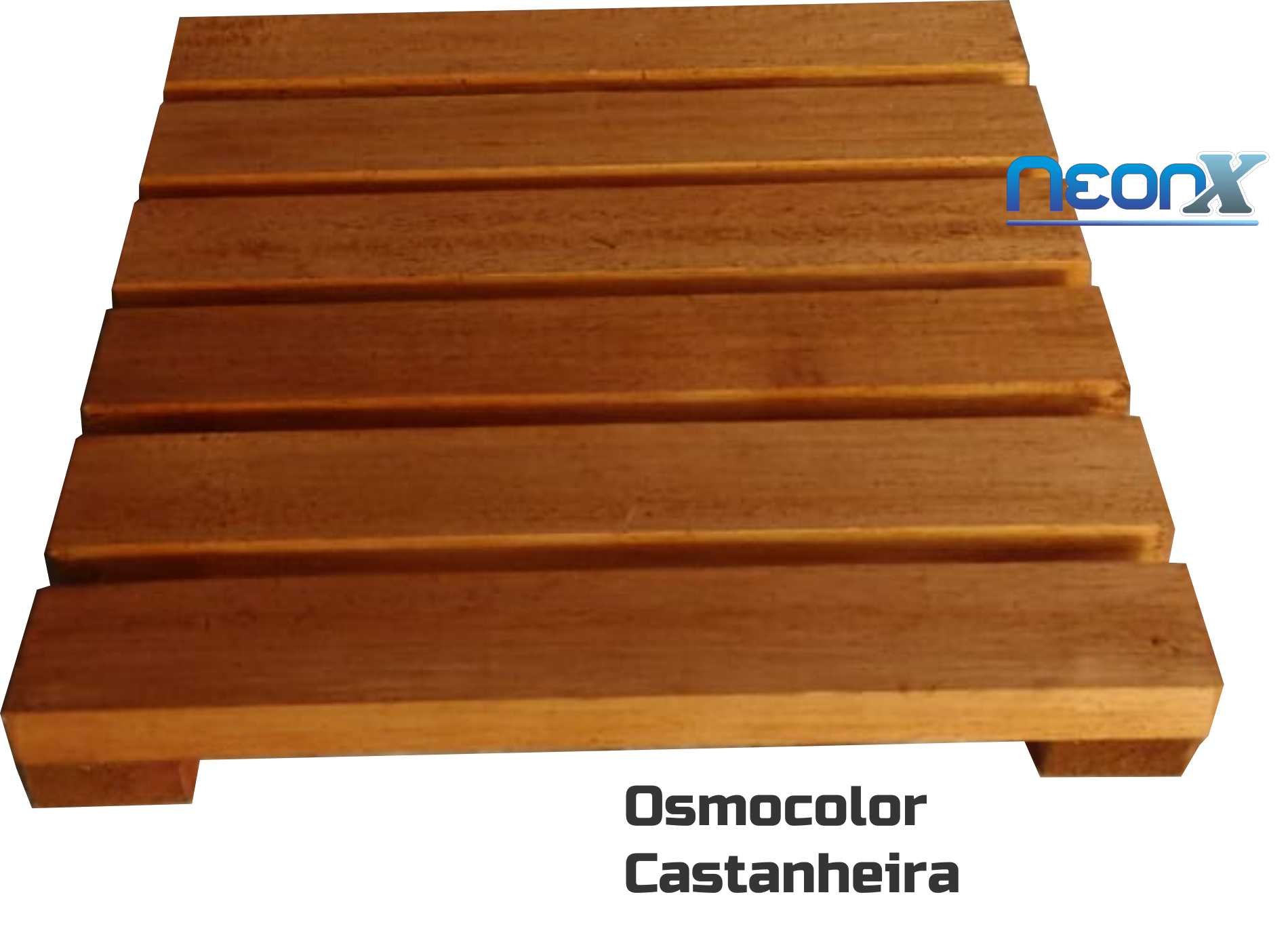 Deck de Madeira Modular 30x30 Cm Réguas 4 Cm com Pintura Neonx:osmocolor Castanheira S Tr - 2